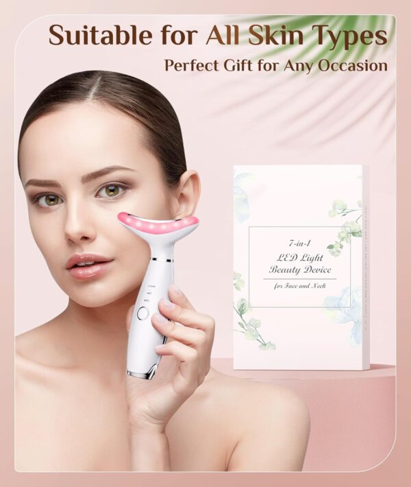 Led Electric Facial Massager, Vibrating Facial Massager with Thermals - Image 7