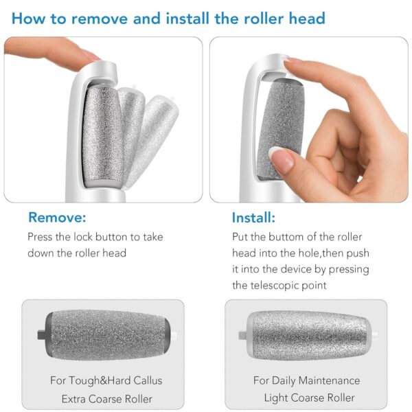 Electric Callus Remover for Feet, Professional Pedicure Kit Foot Scrubber - Image 4